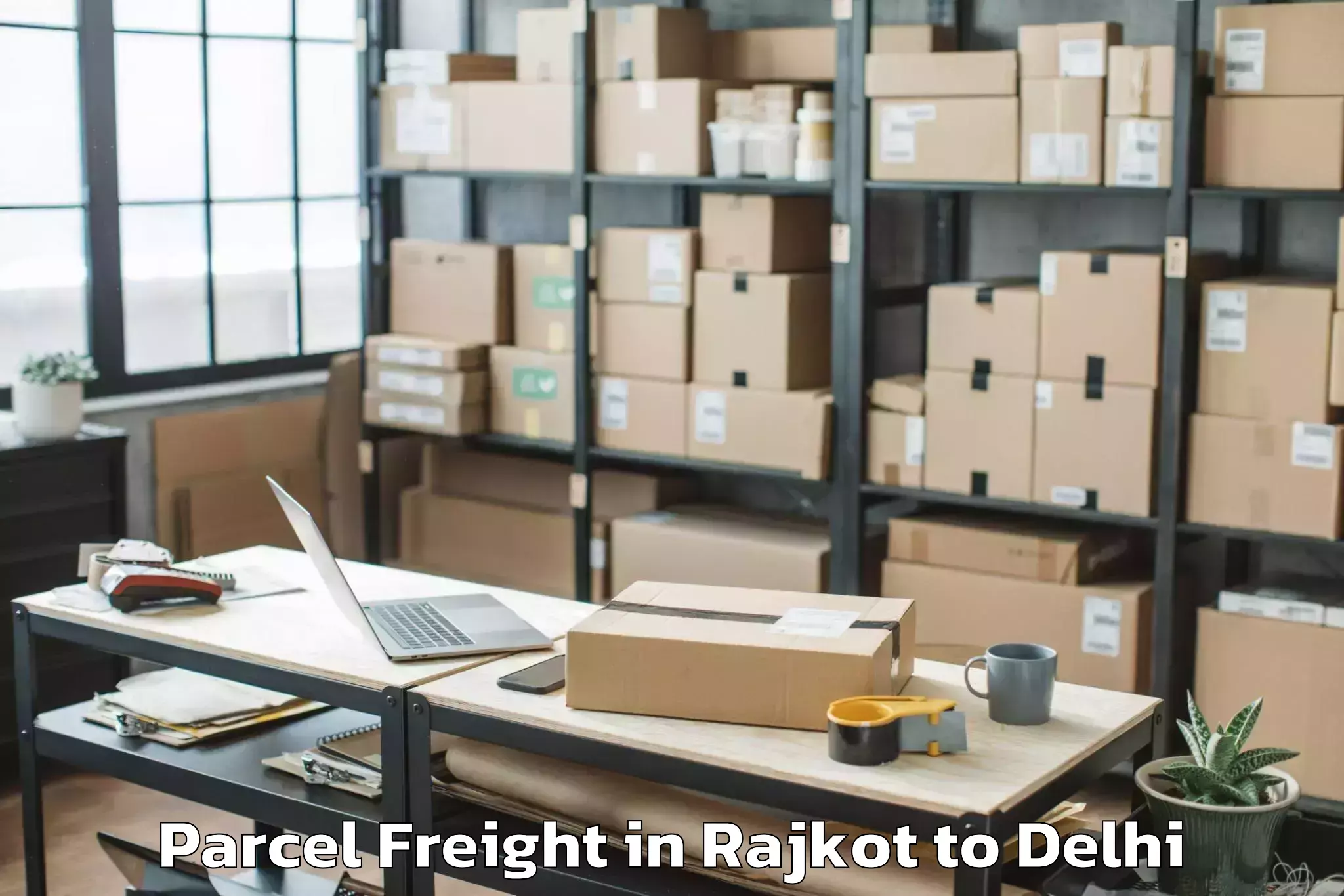 Reliable Rajkot to Najafgarh Parcel Freight